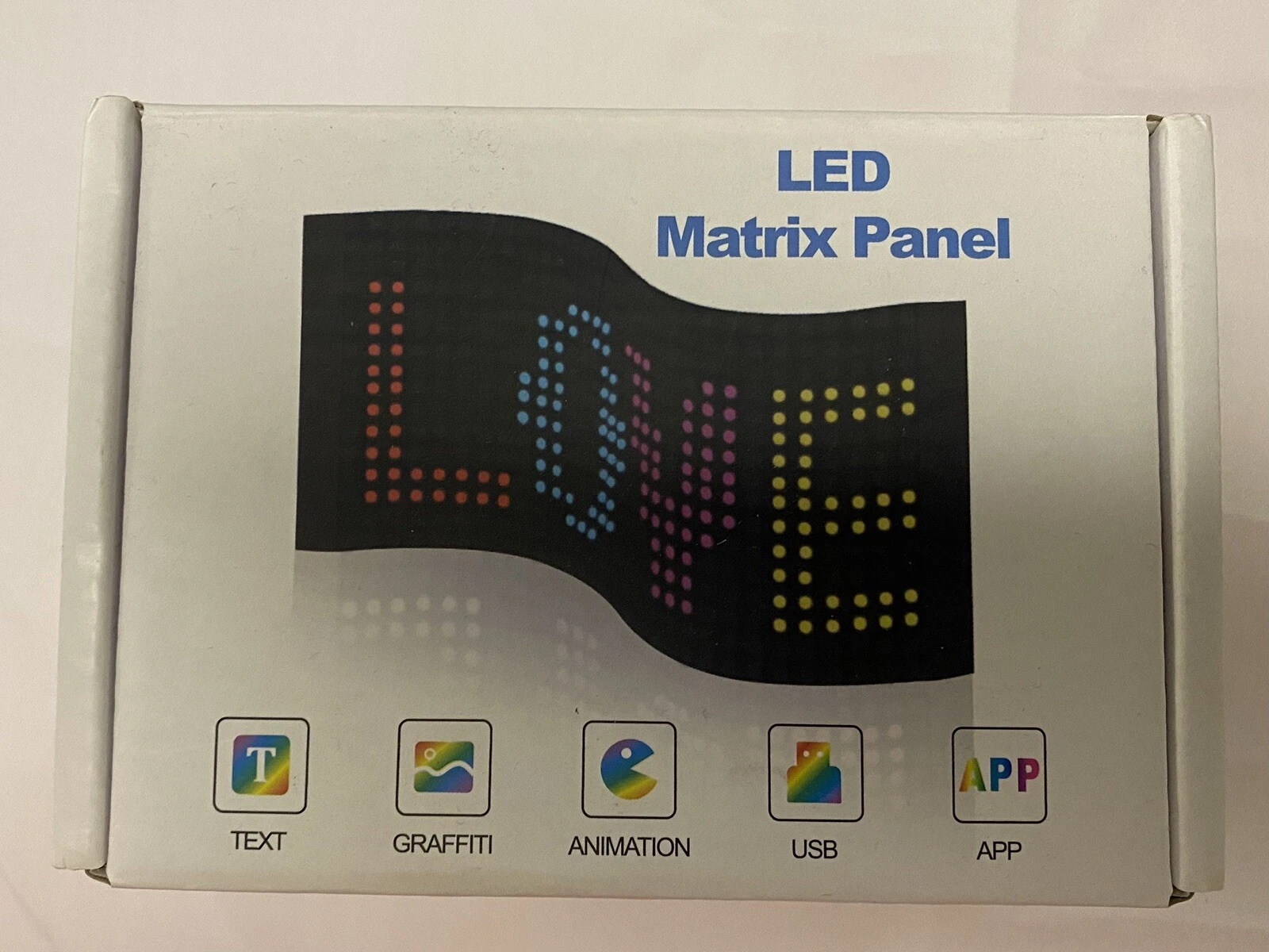 LED Sign Matrix Panel 15x4 Inch Screen Blue-tooth APP Control Model JTPD-03-005