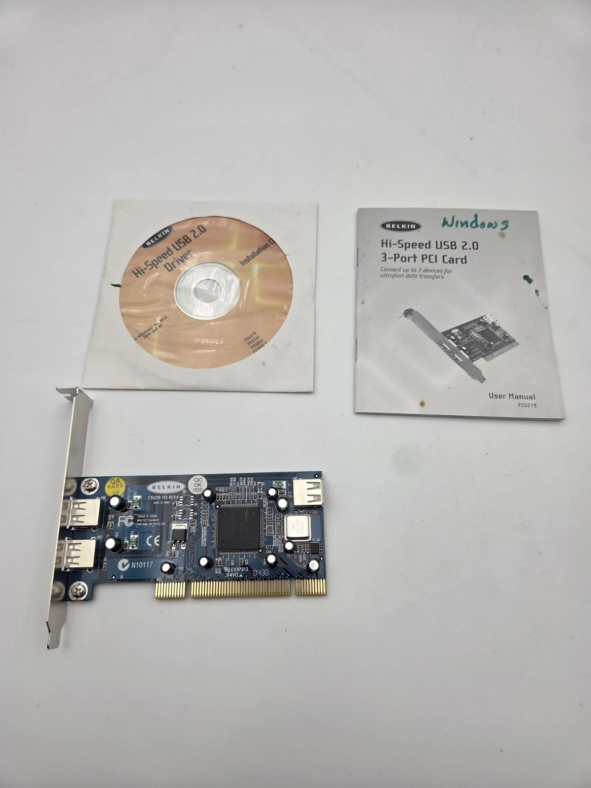 Belkin Hi-speed USB 2.0 3-port PCI Card