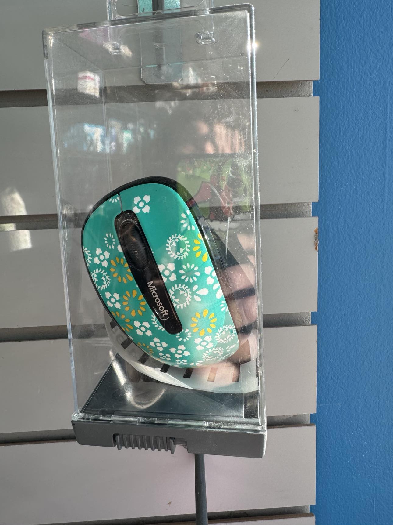 Microsoft Wireless Mouse Green Flowers