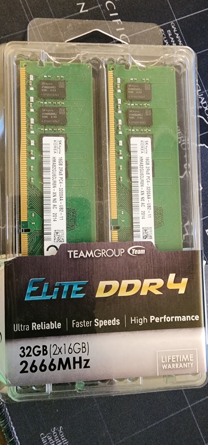TeamGroup Elite DDR4 32GB (2 x 16GB) 2666MHz RAM
