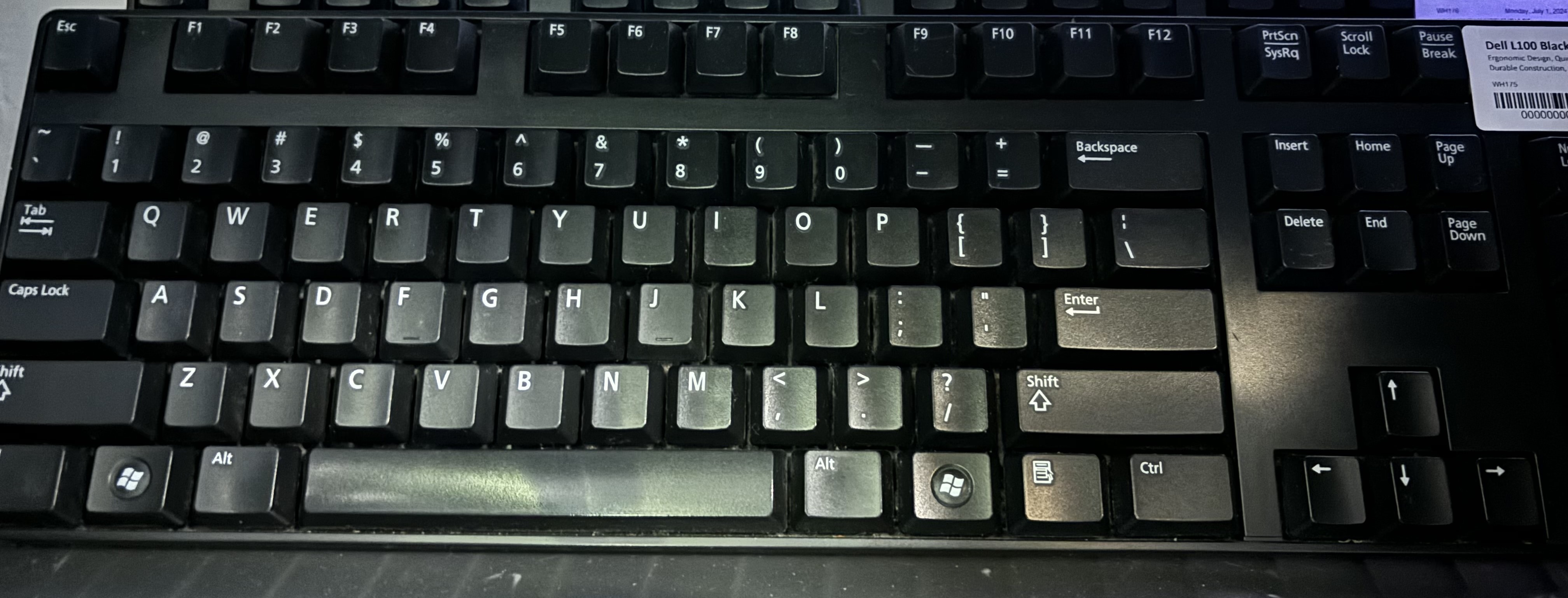 Dell L100 Black Wired USB Keyboard