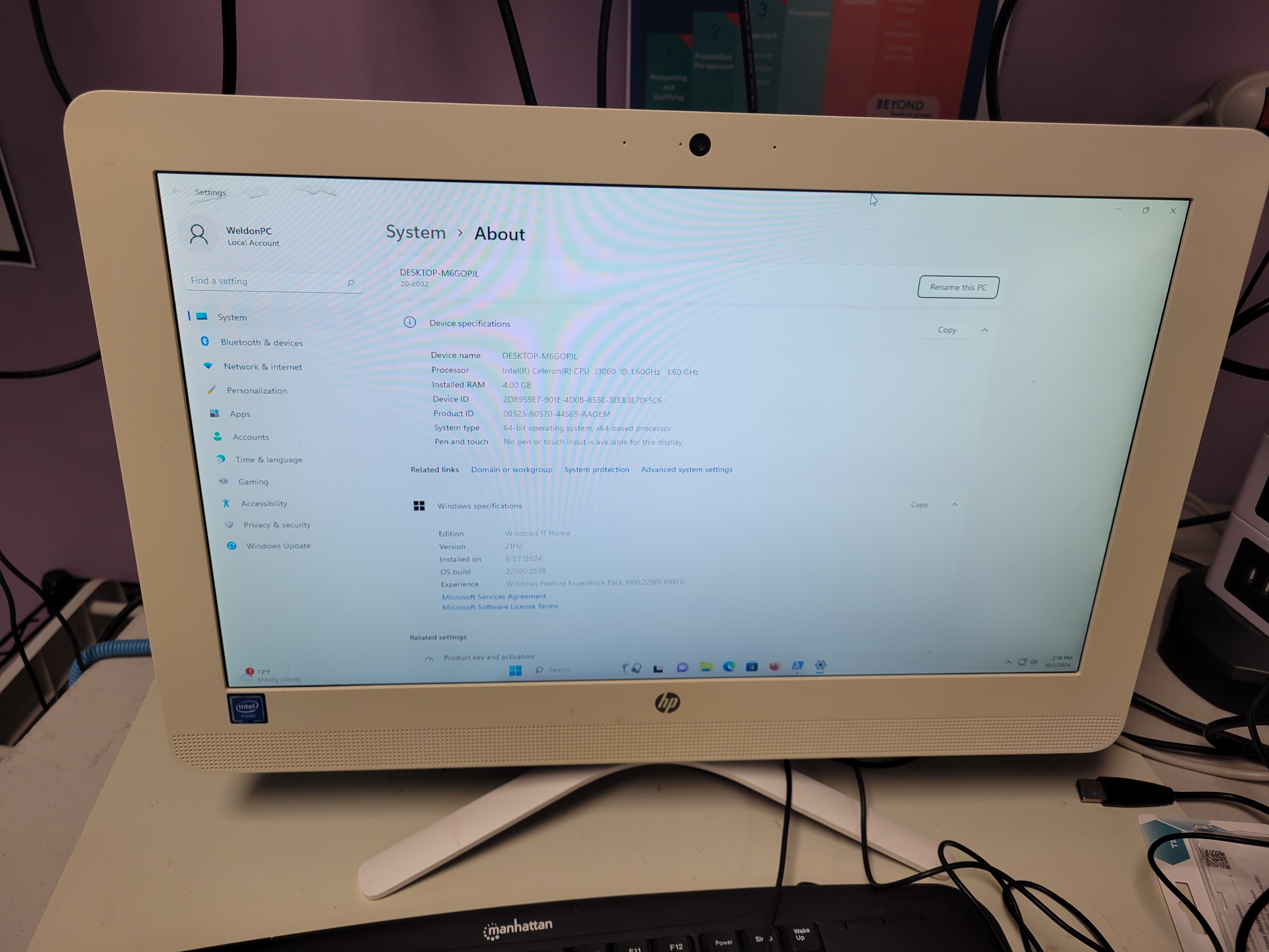 HP All-In-One 20-c032 