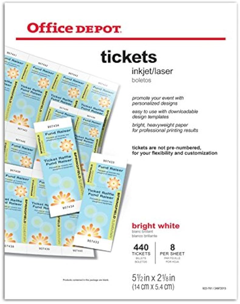 Office Depot Inkjet/Laser Tickets
