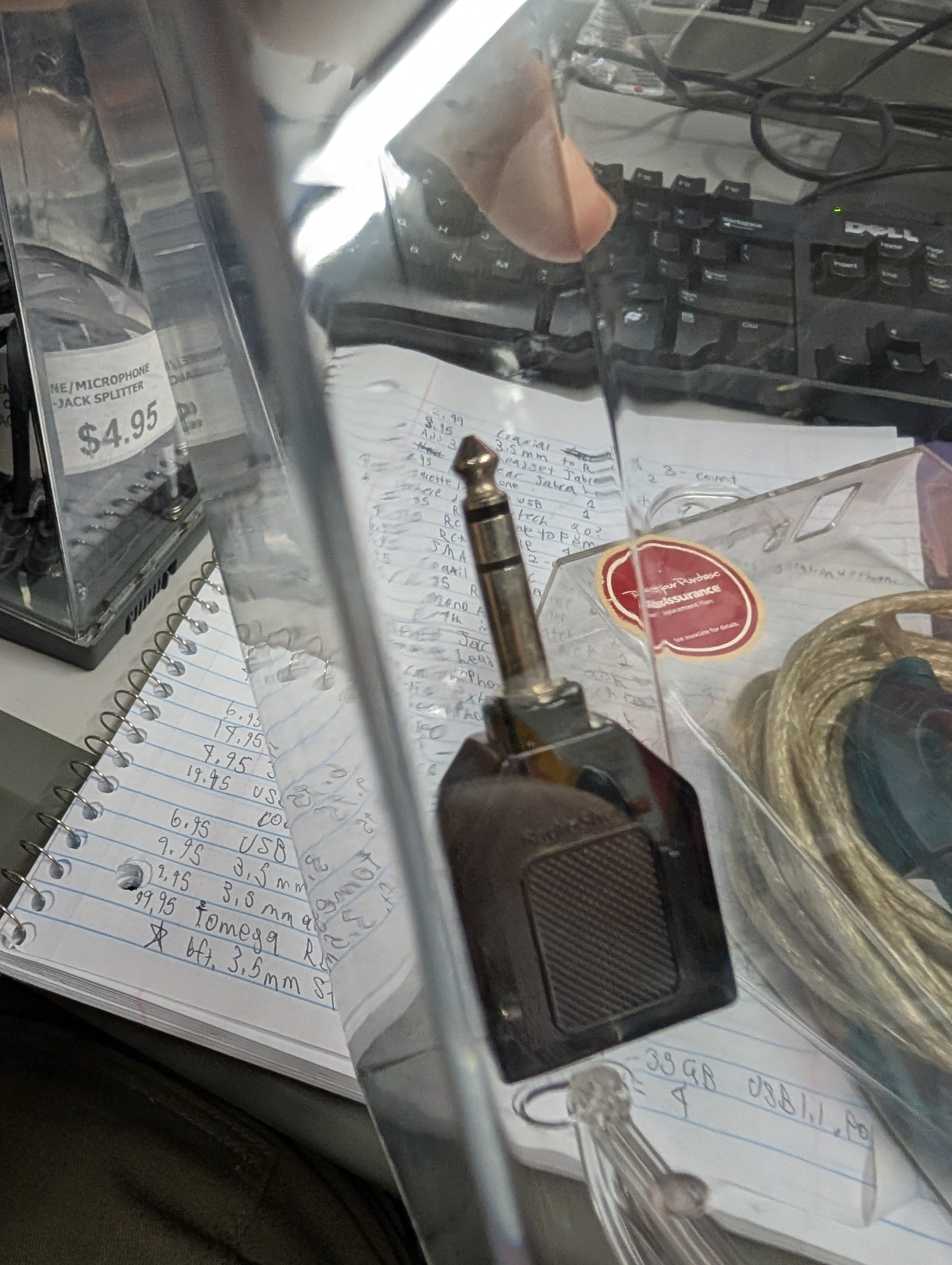 6.35mm (1/4'') TRS to Dual 3.5mm Adapter