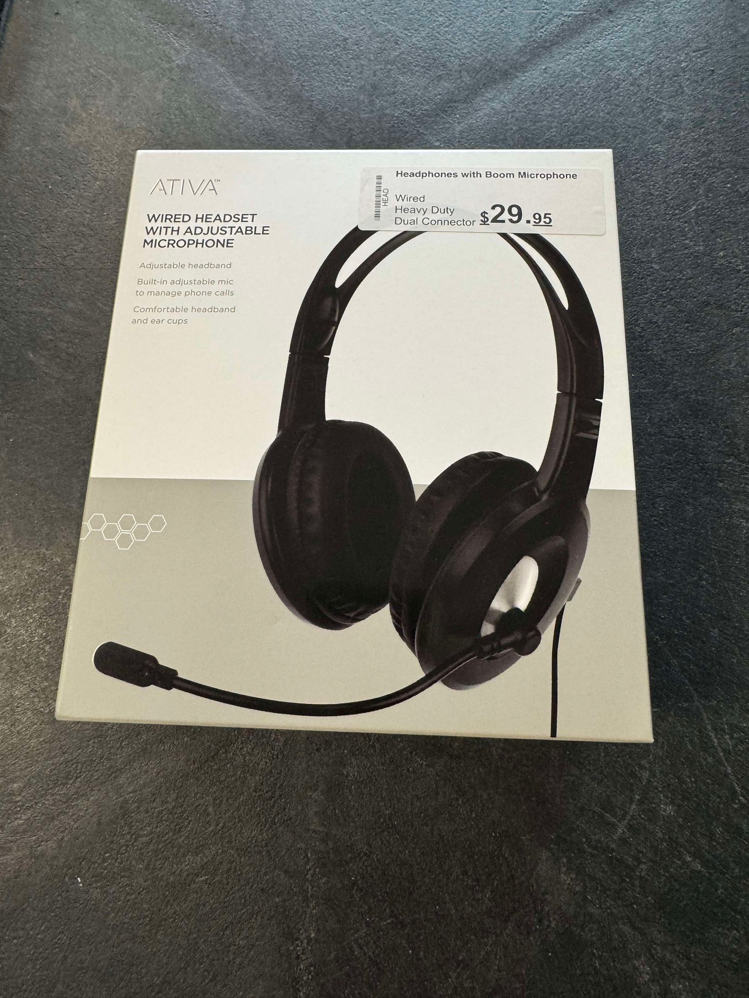 ATIA Wired Headset with Adjustable Microphone